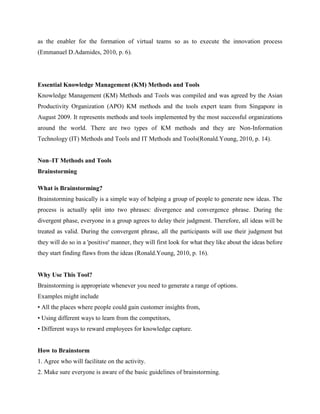Innovation & Knowledge Management | DOCX