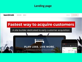Landing page
 