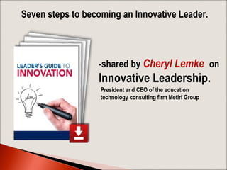 Innovation leadership in Education 2015 Slide 35