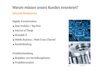 © Zühlke 2015
Warum müssen unsere Kunden innovieren?
Digitale Transformation
• Data Analytics / Big Data
• Internet of Things
• Bimodale IT
• Mobile Business / Multi-Cross-Channel
• Kundenbindung
Produktentwicklung
• Reduktion von Herstellungskosten
• Produktinnovation
Relevante Marktthemen
Folie 8
 