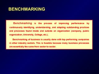 BENCHMARKINGBENCHMARKING
 