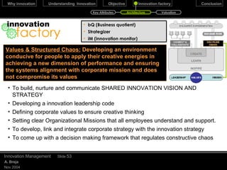 Our   Recommended Innovation   strategy Rapid & diverse low cost under the radar experimentation December 17, 2009 Innovation Management Slide  Goal Analysis Recommended Strategy 