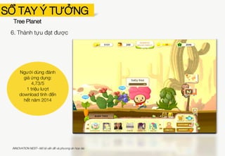 SỔ TAY Ý TƯỞNG
Tree Planet
Mô hình kinh doanh
INNOVATION NEST– Mô tả vấn đề và phương án hợp tác
 