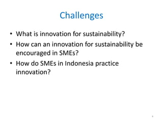 Innovation of small medium enterprises for sustainability | PDF