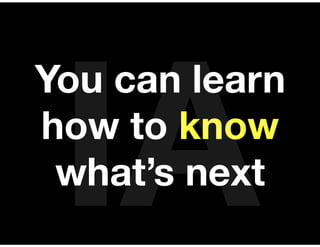 Innovation Parkour for Information Architects