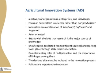 Innovation platforms in the aquaculture value chain in Egypt (in Arabic)