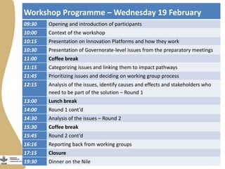 Innovation platforms in the aquaculture value chain in Egypt (in Arabic)