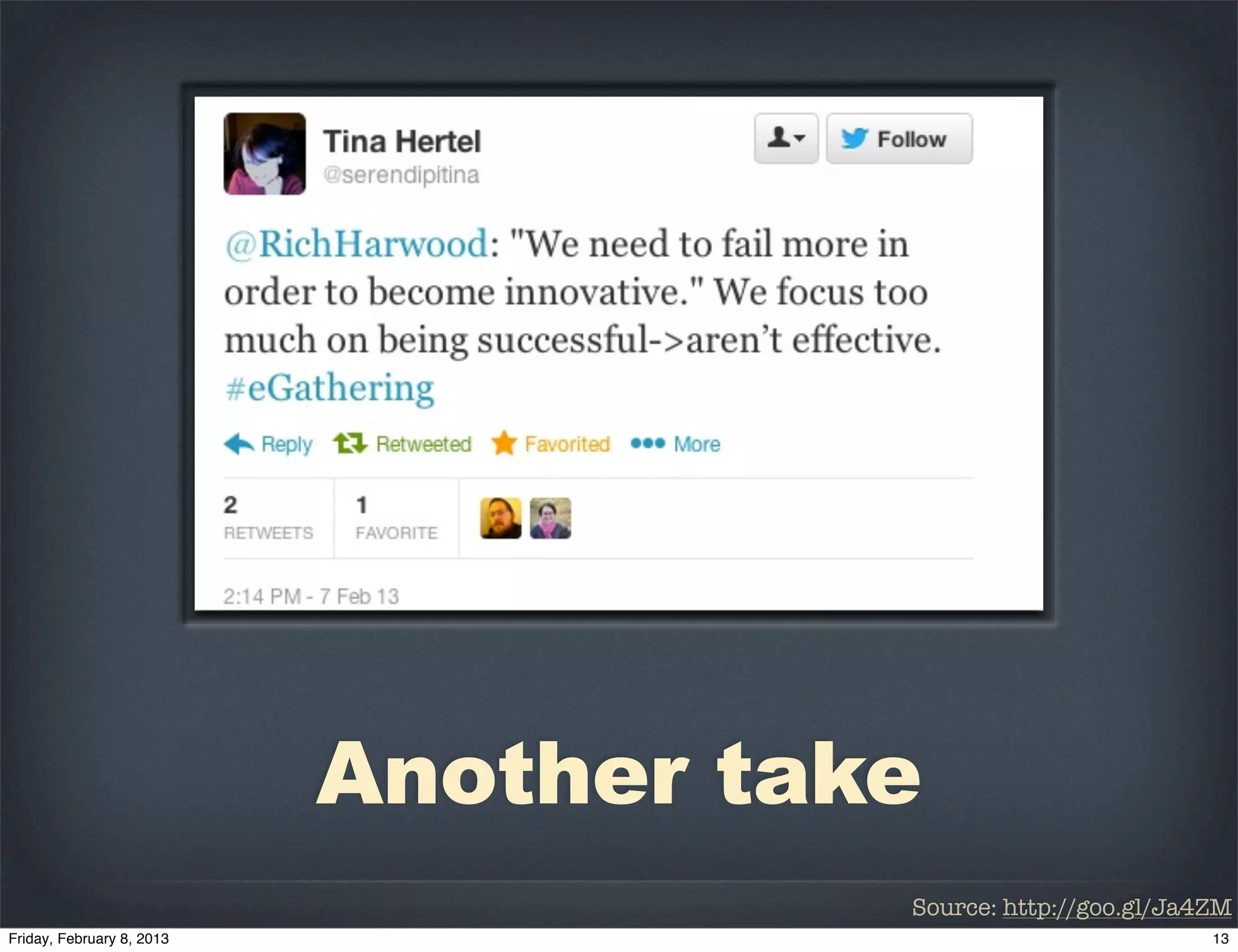 Another take
           Source: http://goo.gl/Ja4ZM
 