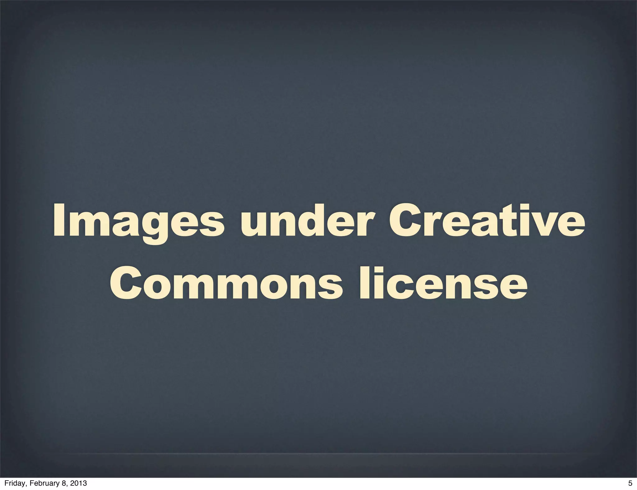 Images under Creative
  Commons license
 