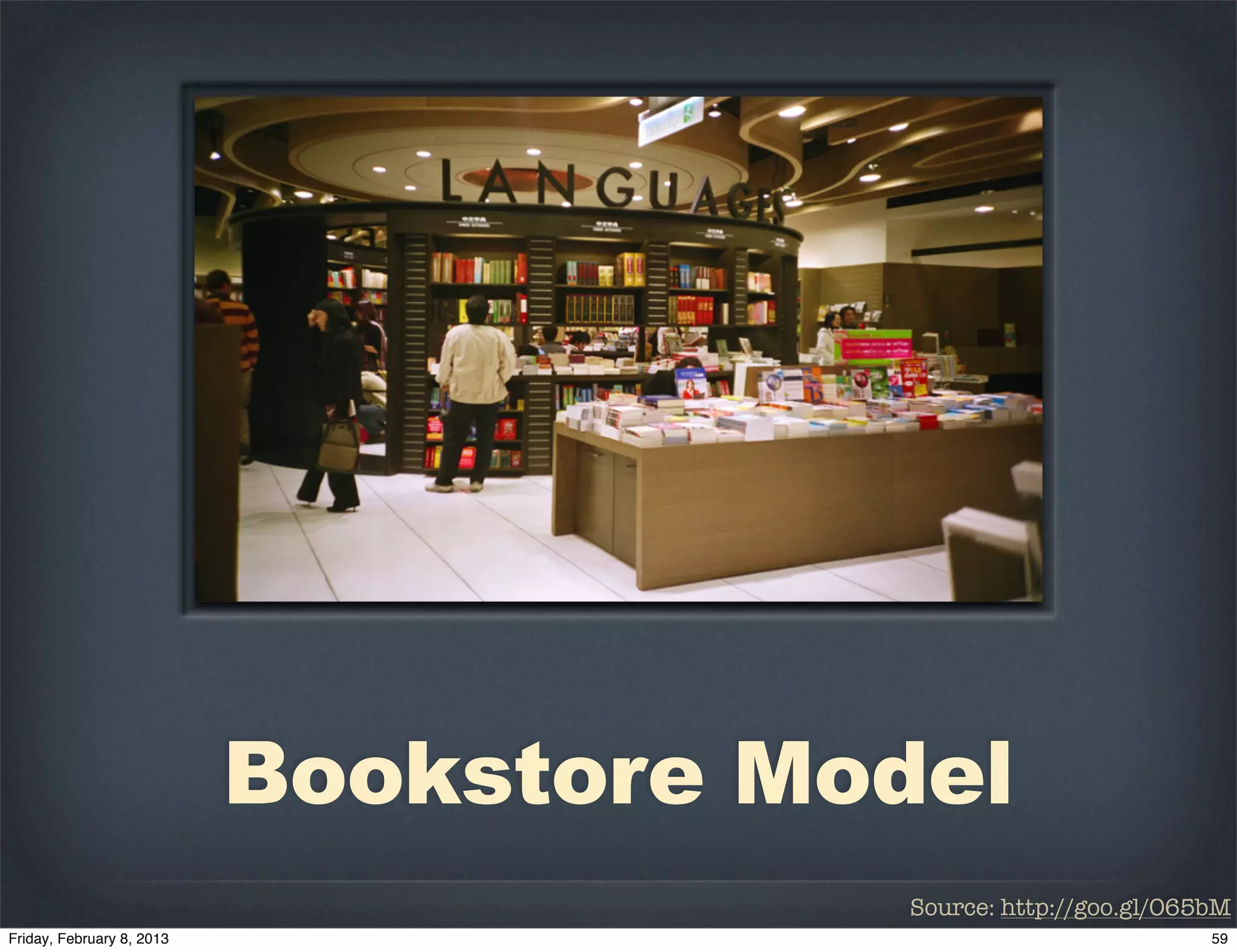 Bookstore Model
             Source: http://goo.gl/O65bM
 