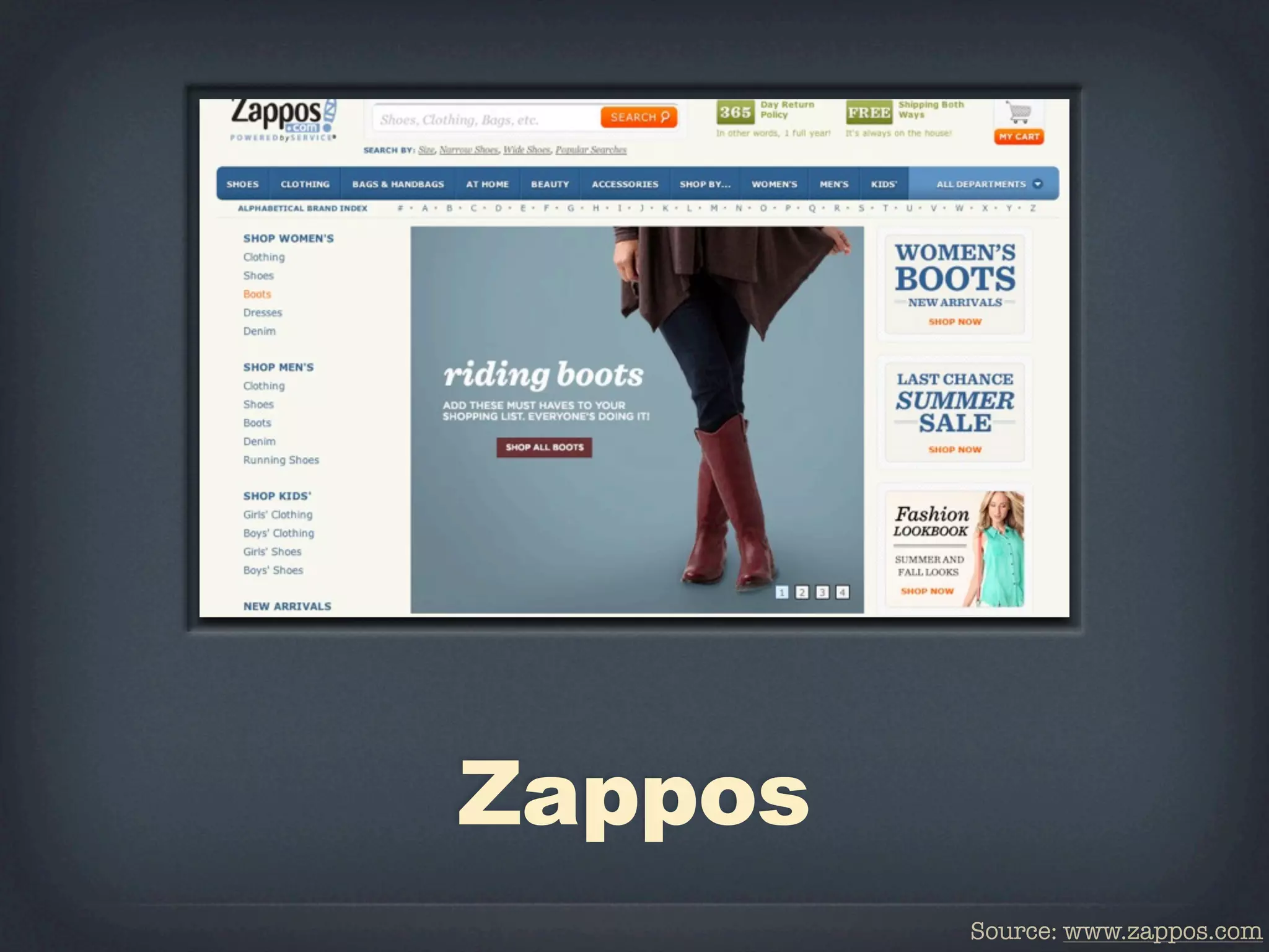 Zappos
         Source: www.zappos.com
 