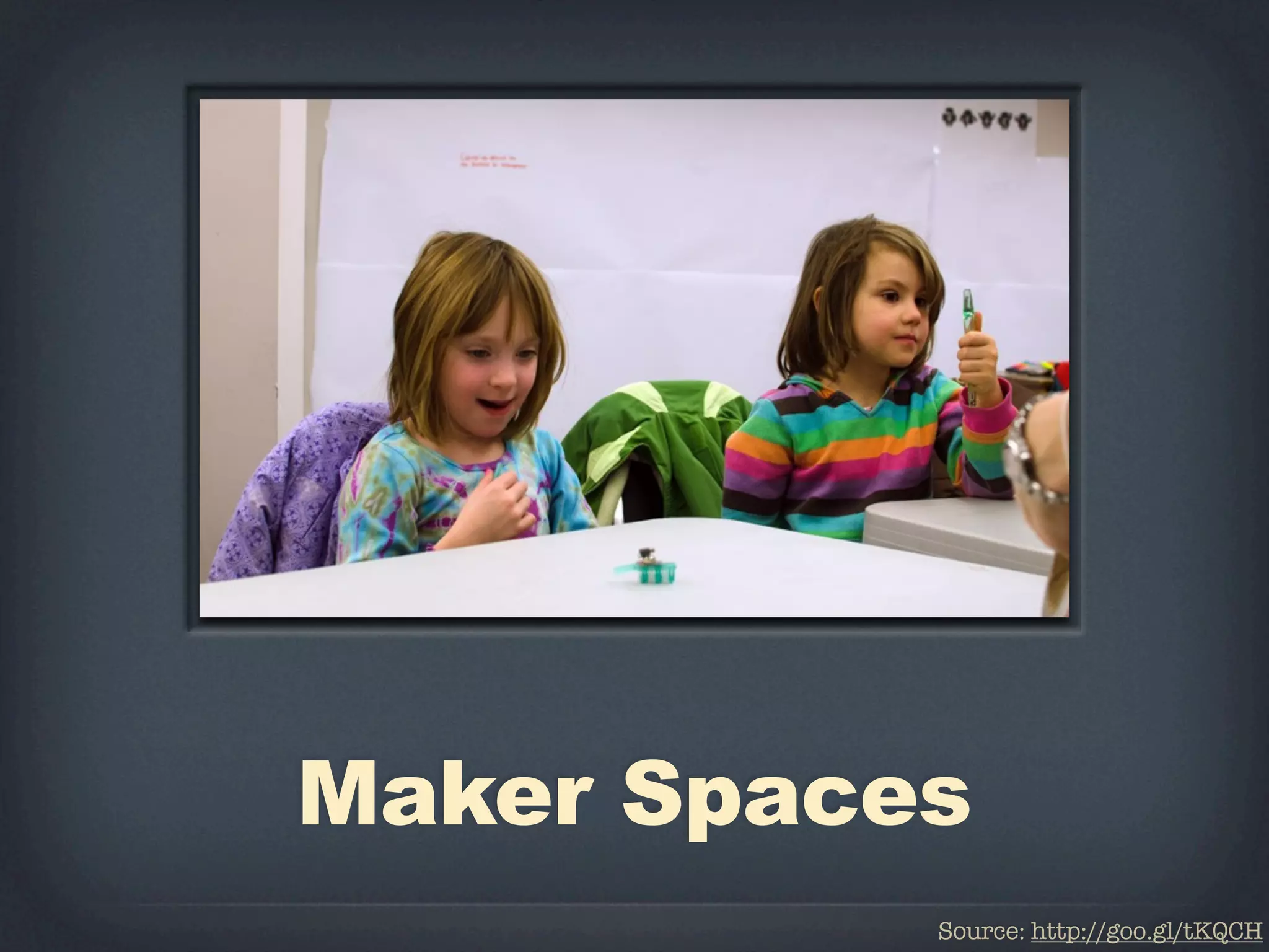 Maker Spaces
           Source: http://goo.gl/tKQCH
 