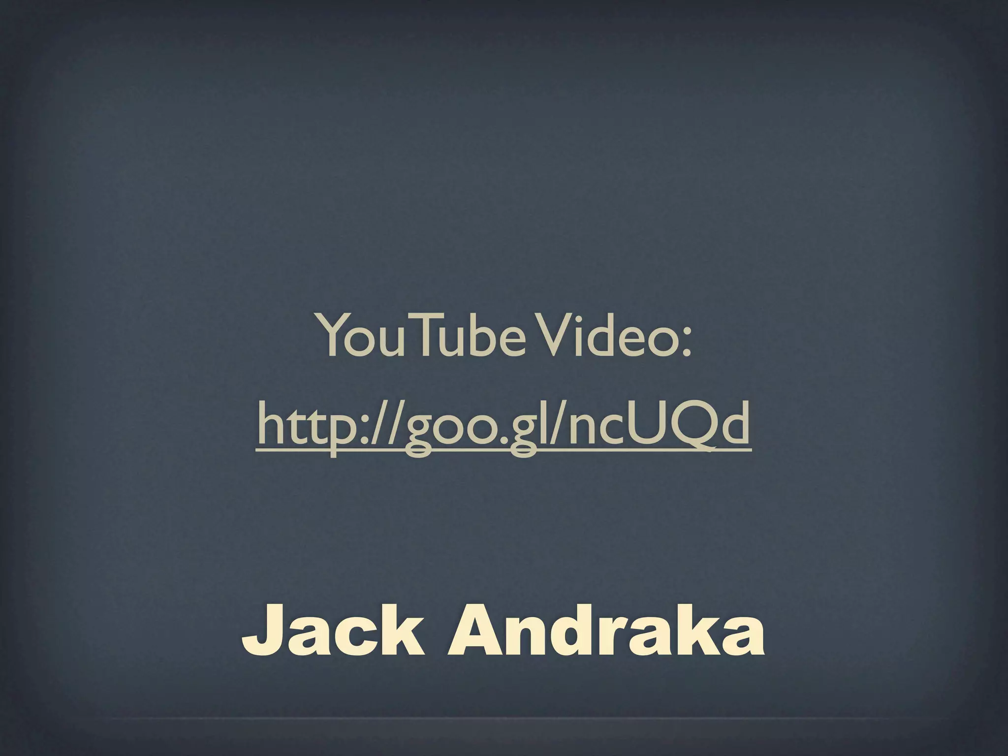 YouTube Video:
http://goo.gl/ncUQd


Jack Andraka
 