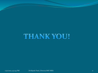 1/30/2015 4:32:45 PM 11Dr.Rajesh Patel, Director,NRV MBA
 