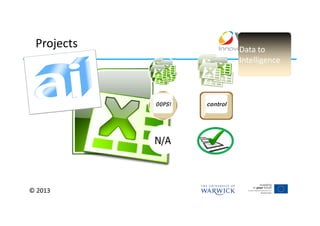 Projects   Data to
            Intelligence




© 2013
 