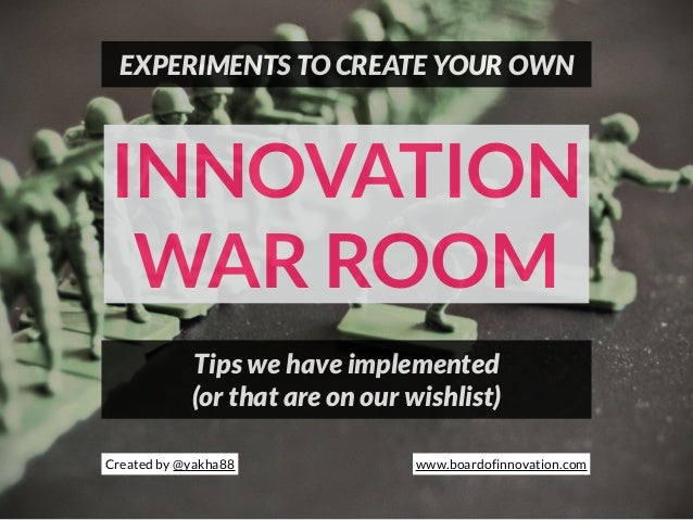 Experiments To Create Your Own Innovation War Room Created