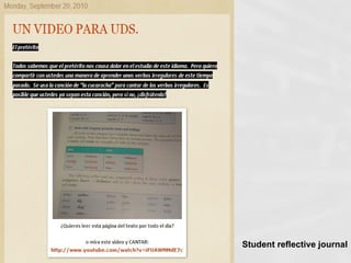 Student reflective journal 