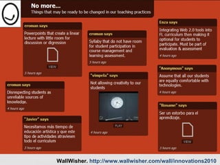 WallWisher.  http://www.wallwisher.com/wall/innovations2010   