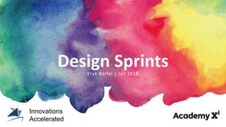 Design SprintsEryk Korfel | Jan 2019
 