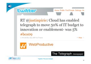 Together. Free your energies
14
The Telegraph newspaper
 