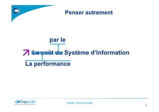 Penser autrement
Le coût du Système d’Information
par le
Together. Free your energies
6
La performance
 