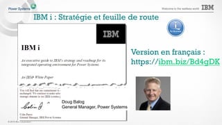 © 2015 IBM Corporation
Welcome to the waitless world
2016 : annonce de la version 7.3
5
2010
7.1 7.2
2014 …
7.3
IBM i next + 1
2016
IBM i next + 2
IBM i 7.3
• Annoncée le 12 avril 2016
• Disponible depuis le 15 avril 2016
IBM i 7.2 TR4
• Annoncé le 12 avril 2016
• Disponible le 20 mai 2016
… ……
TR : Technology Refreshes
 