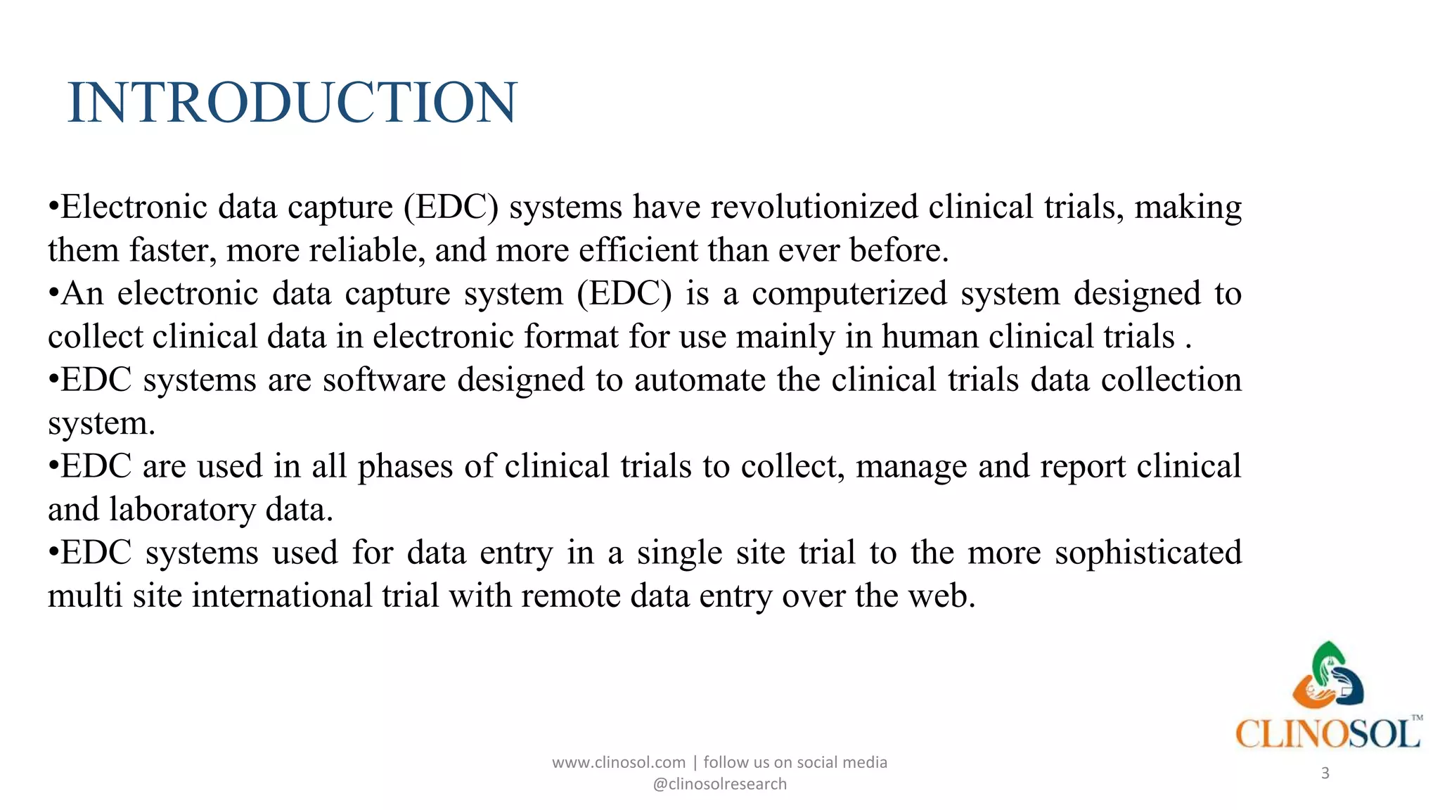 Innovations in Electronic Data Capture (EDC) Systems for Clinical ...