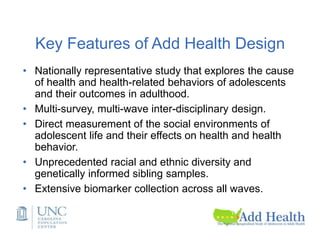 Innovations in measurement from the U.S. Add Health Study | PPTX