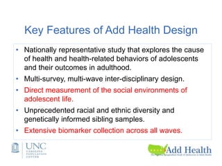 Innovations in measurement from the U.S. Add Health Study | PPTX