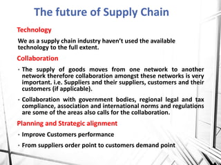 Innovations in supply chain - A.Pradeep Samuel