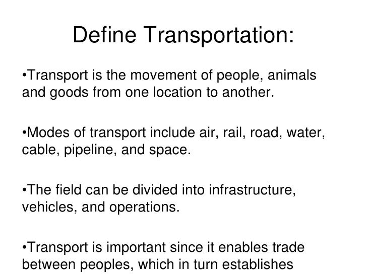 Innovationsin transportation