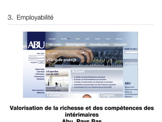 3.  Employabilité Valorisation de la richesse et des compétences des intérimaires Abu, Pays Bas 