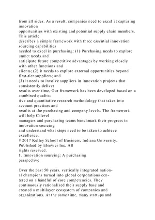 Innovation sourcing excellence Threepurchasing capabilities.docx