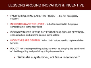 Innovations and incentives in agricultural research for poor countries 