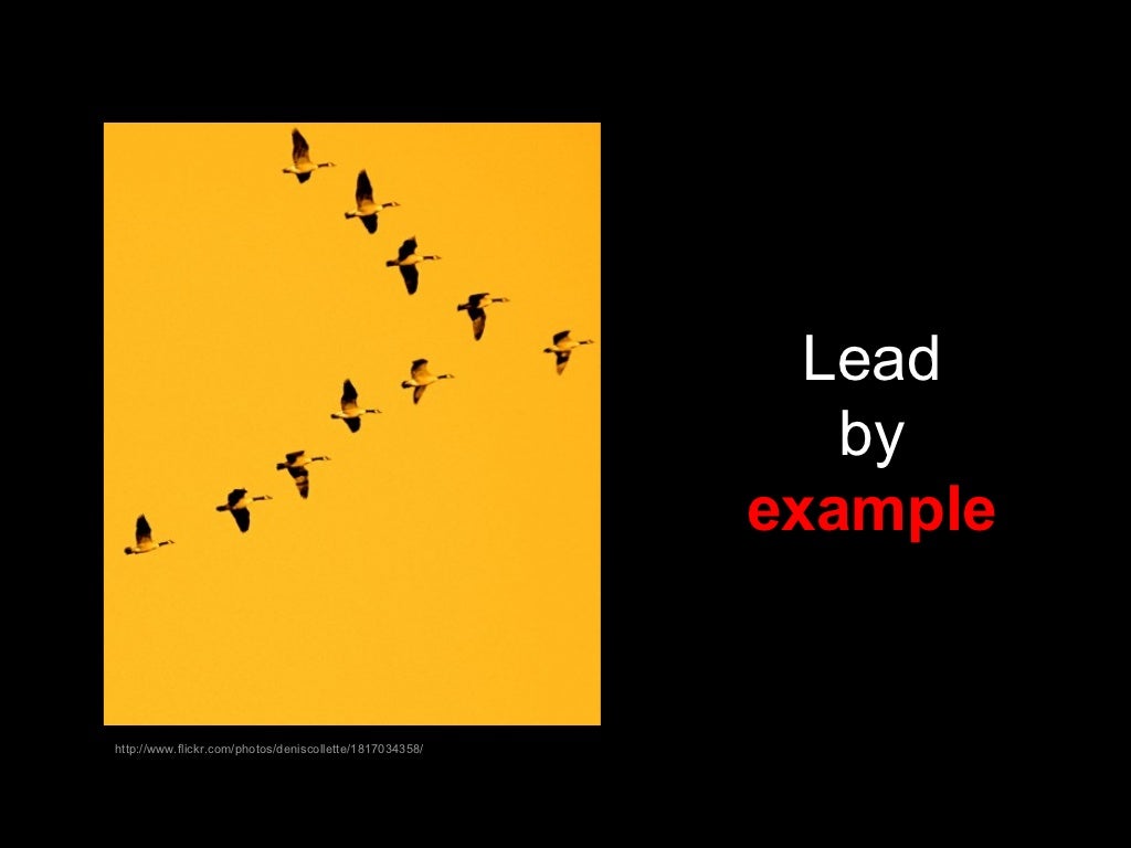 Lead by example