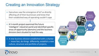 Creating an Innovation Strategy
» Executives saw the emergence of IoT as directly
affecting all of their businesses and kn...