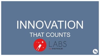 DATA
&
PERSONNALISATION
INNOVATION
THAT COUNTS
 