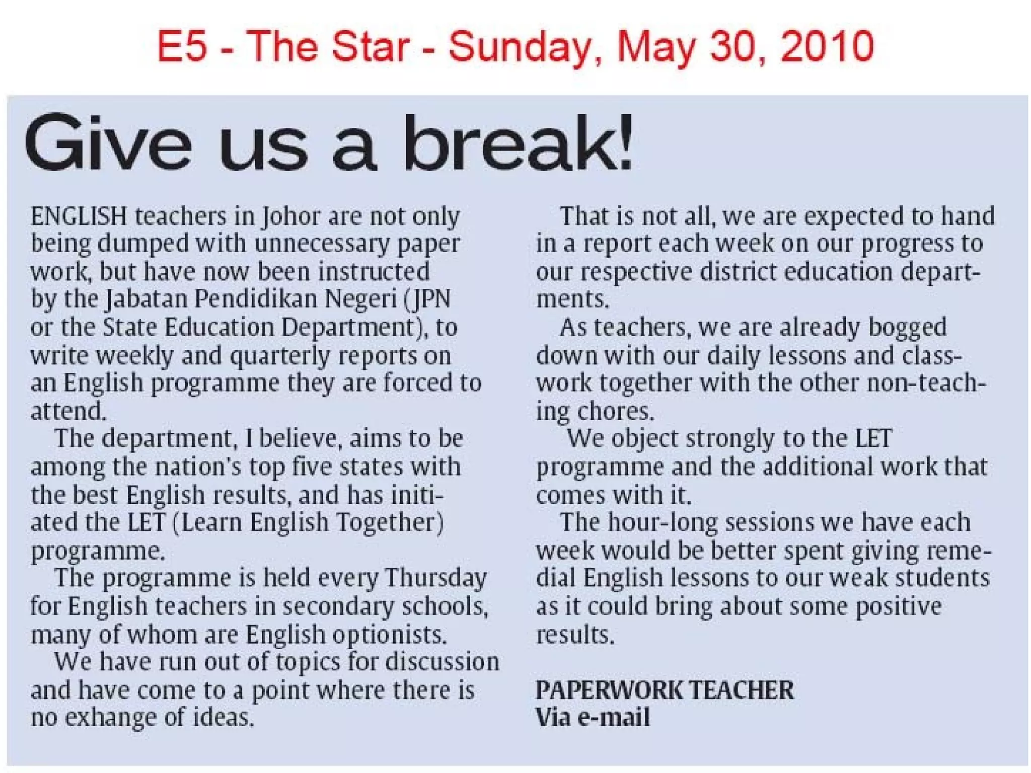 Existing Initiatives
 