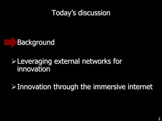 Today’s discussionBackground 