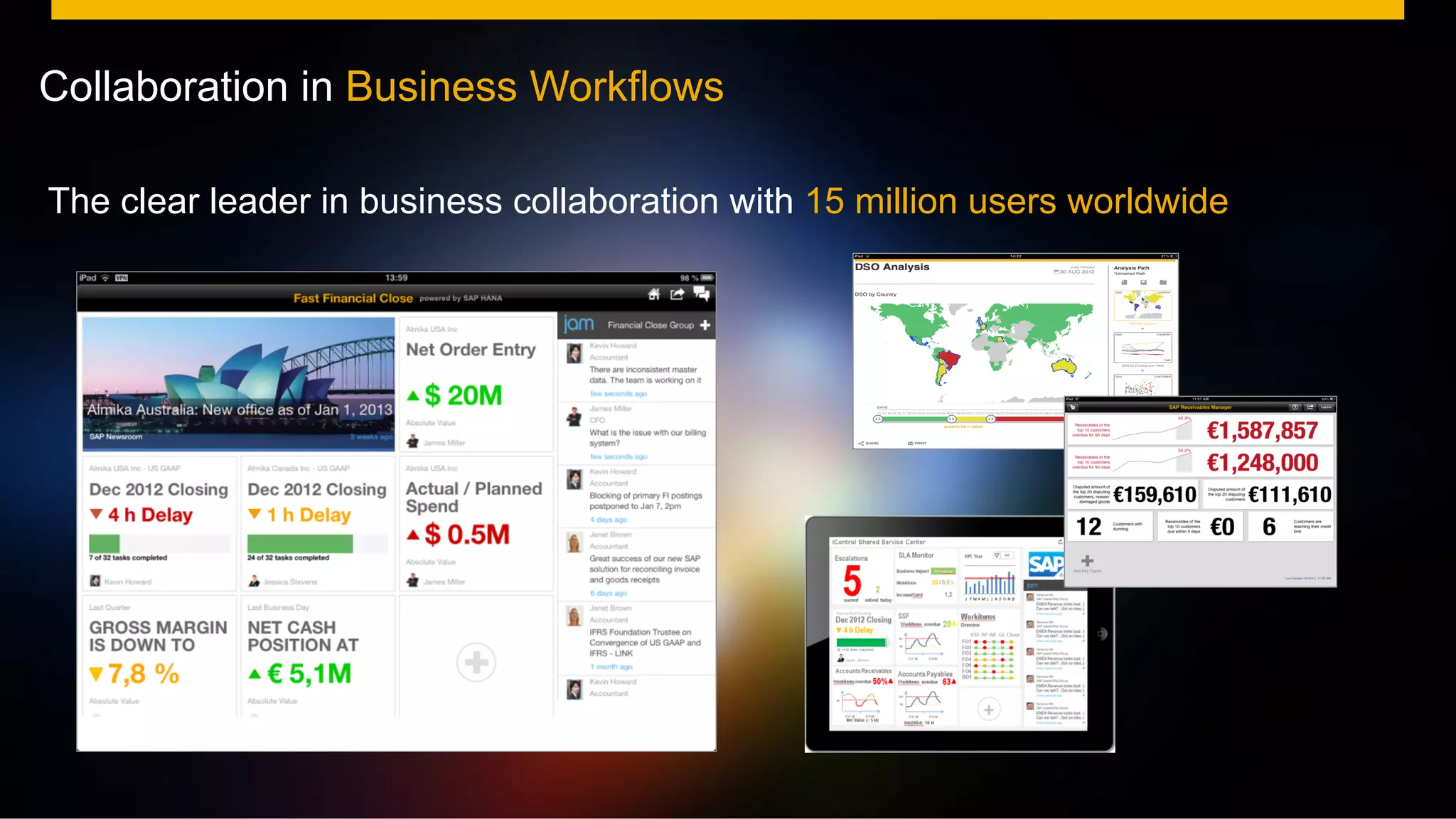 ©  2014 SAP AG or an SAP affiliate company. All rights reserved. 26Internal
Collaboration in Business Workflows
26
The clear leader in business collaboration with 15 million users worldwide
 