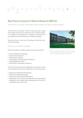 19
Heidelberg Life Science Campus II
Science and business in the new urban district “Bahnstadt“
2,500 flats and 7,000 jobs, mainly in the field of science,
are under construction in the new Bahnstadt city district
which will be bigger than the Old Town. New Technology
Park Campus II will also be established there. It will offer
innovative conditions for science-related companies and
science facilities first of all in the field of life sciences.
SkyLabs
•	 Ultra modern building that will offer lab and office
space
•	 Ground area: 7,400 qm
•	 Rentable area: 19,000 qm
•	 Building owner: Max-Jarecki-Foundation
•	 First residental buildings and public facilities (Kinder-
garten) in the direct neighborhood
Transport connection between both Campuses
From Campus II to Campus “Im Neuenheimer Feld“
•	 by car: 5 minutes
•	 by public transport: 10 minutes
•	 bicycle lanes: 10 minutes
Connection to the main station/to the Frankfurt Airport
•	 New catwalk: 2 minutes to the main station
•	 Train ride to the airport: 40 minutes
Location of the Life Science Campus Neuenheimer Feld and Life Science Campus II in Heidelbergs newly founded quarter Bahnstadt
Heidelberg
TP
Faculty of
Biosciences
Faculty
of Medicine
Heidelberg
OMZ
Hospital
NCT
HIT
Children’s
Hospital
DKFZ
HI-STEM
ZMBH
Pathology
Surgery
MPImF
 