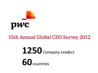 1250 Company Leaders
60 countries
 