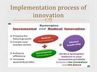 
Implementation process of
innovation
 