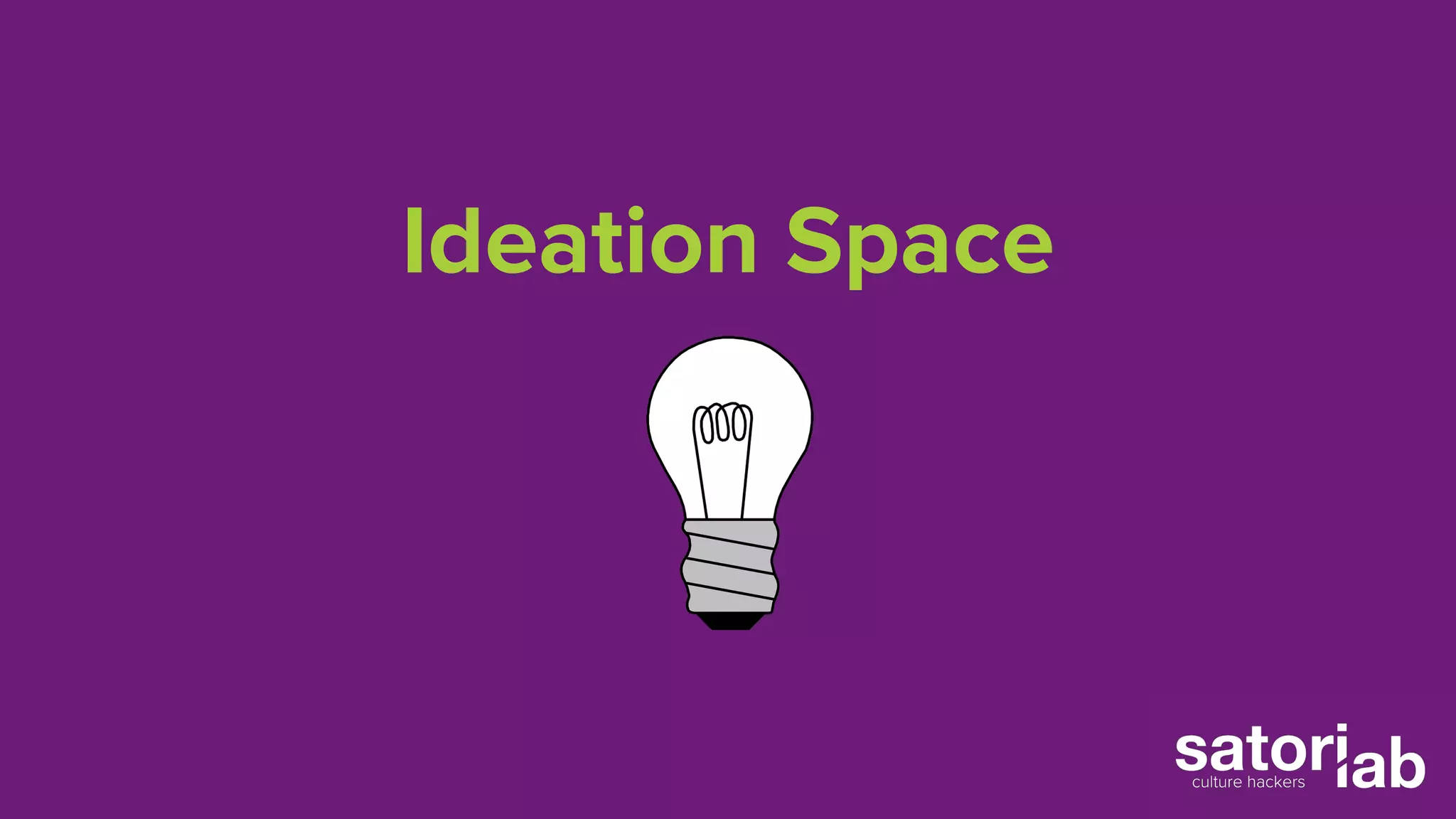 Ideation Space 
 