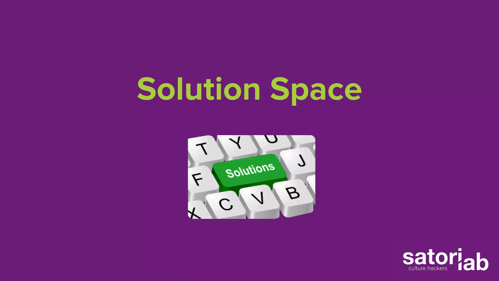 Solution Space 
 