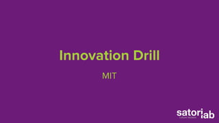 Innovation Drill 
MIT 
 