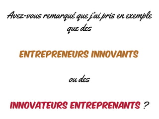 Entreprendre et innover