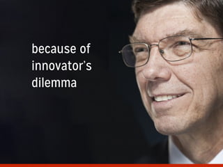 because of
innovator’s
dilemma
 