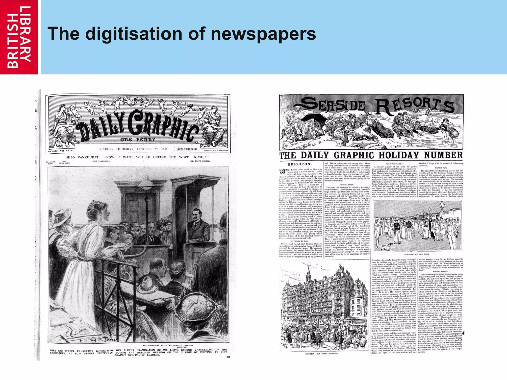 The digitisation of newspapers 