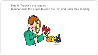 Step 6: Tracking the reading 
Teacher asks the pupils to read the text and track their reading. 
 